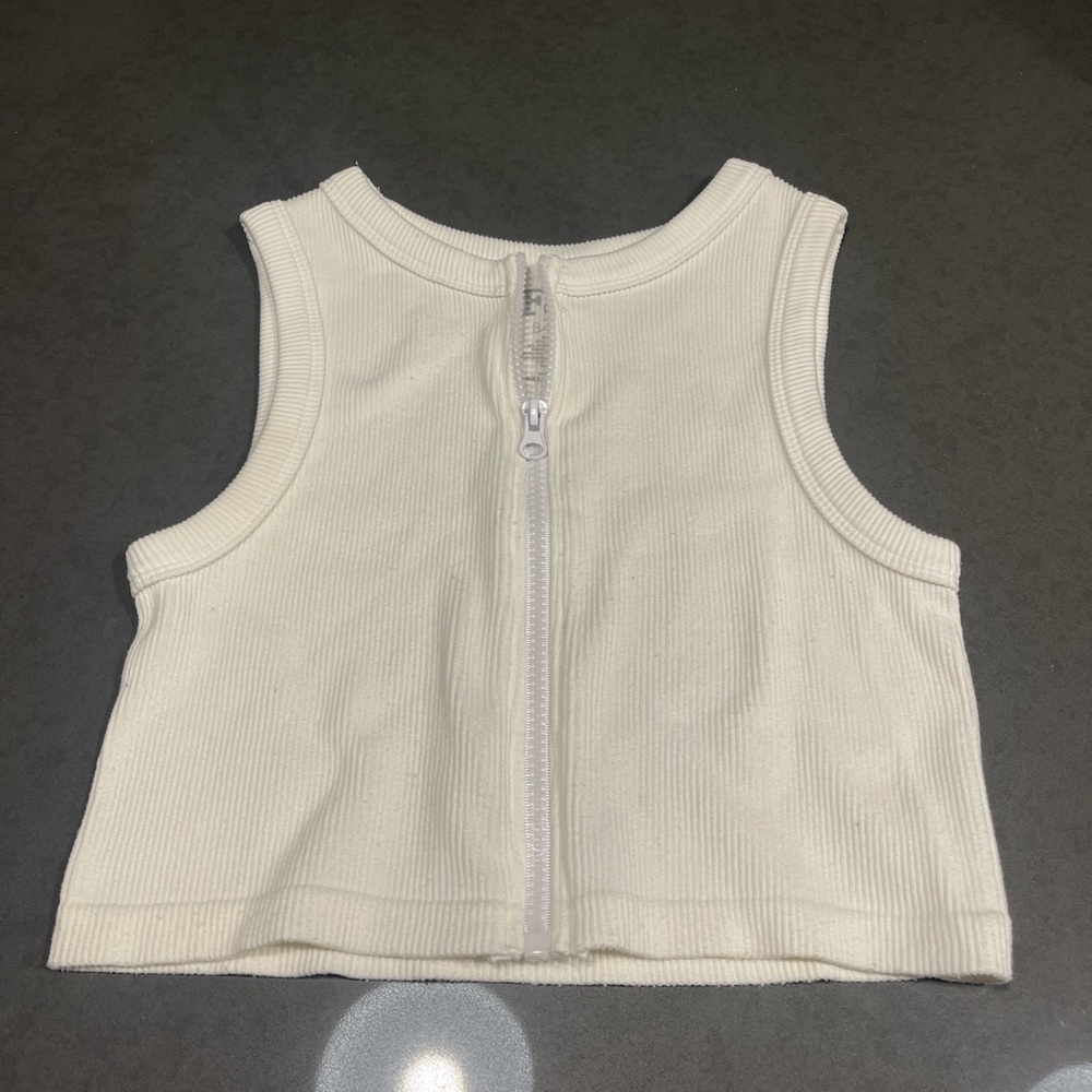 Kids White Sleeveless Top